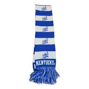 UK University of Kentucky blue white knit scarf tassel college wildcats